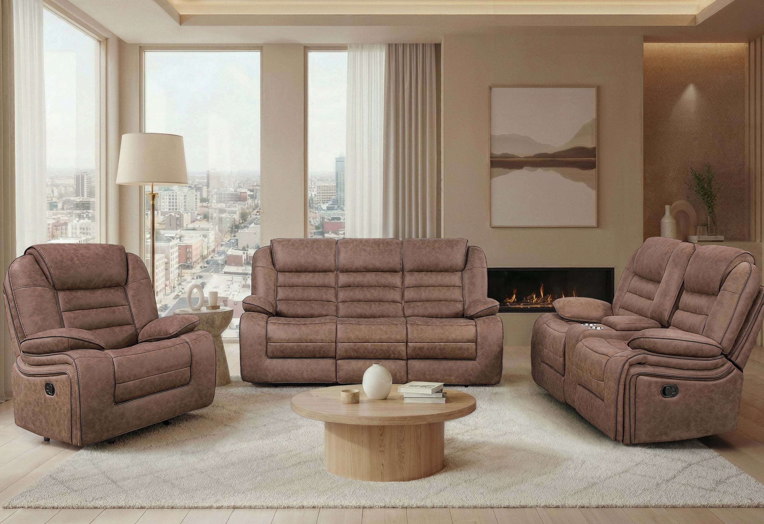 U2250 BROWN GLIDER RECLINER