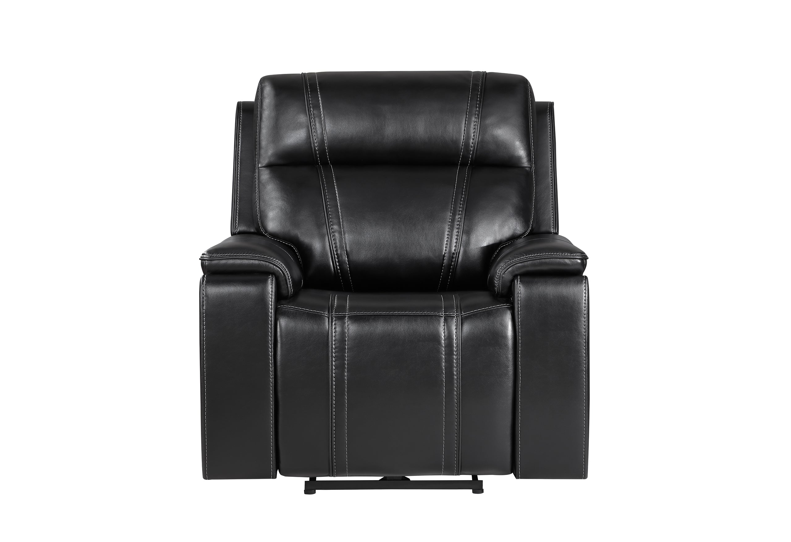 U8880 BLACK LEATHER POWER RECLINER