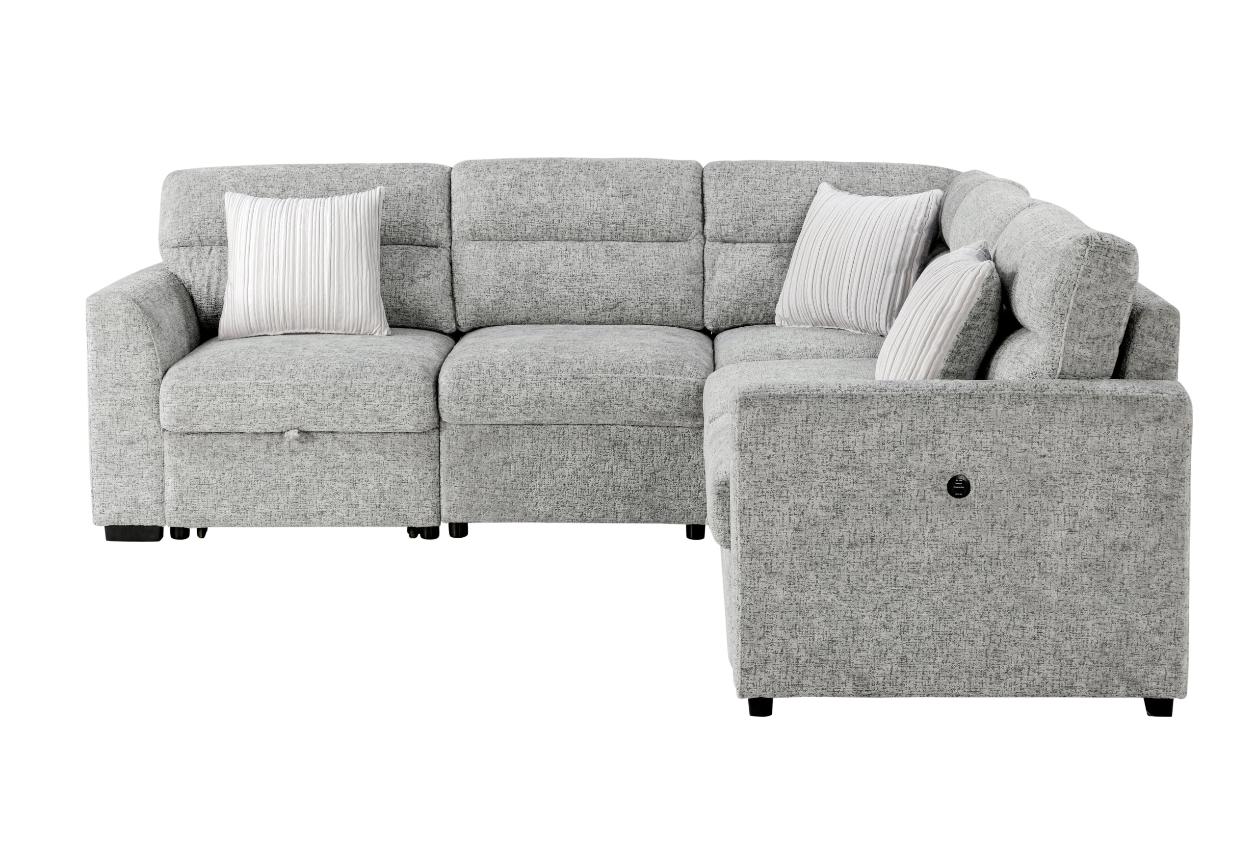 U9401 NICKEL SOFA BED SECTIONAL WITH 3 PILLOWS